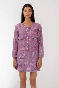 Handwoven Short Jacket - Pink via Urbankissed