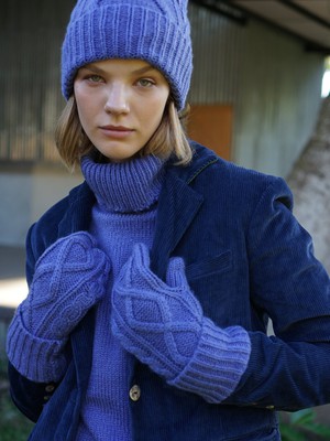 Mohair Beanie and Mittens - Blue from Urbankissed