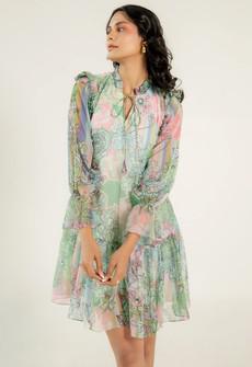 Floral Mini Long Sleeve Dress via Urbankissed