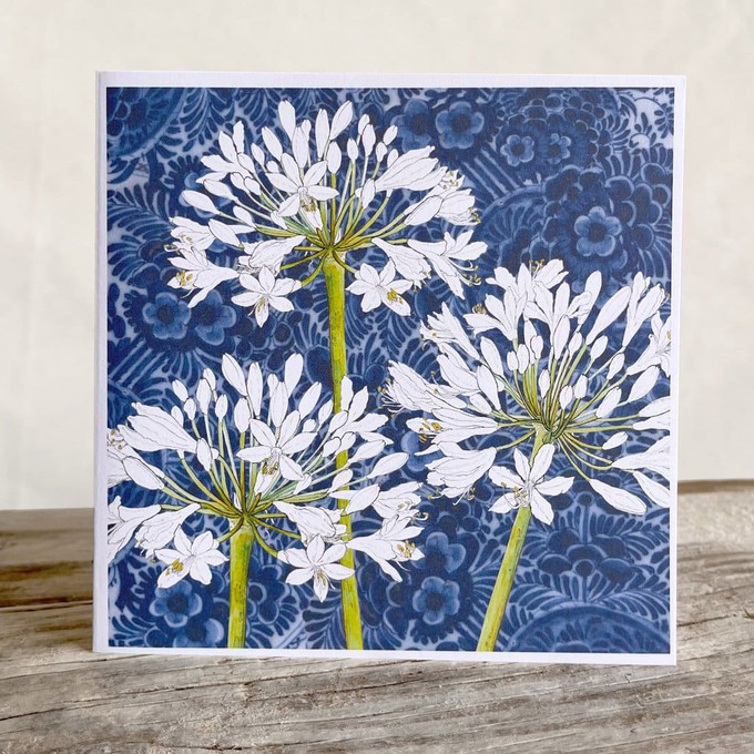 Agapanthus And Delft Greeting Cards from Urbankissed