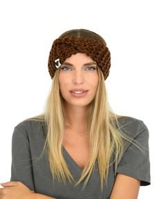 Twisted Knitted Headband - Brown van Urbankissed