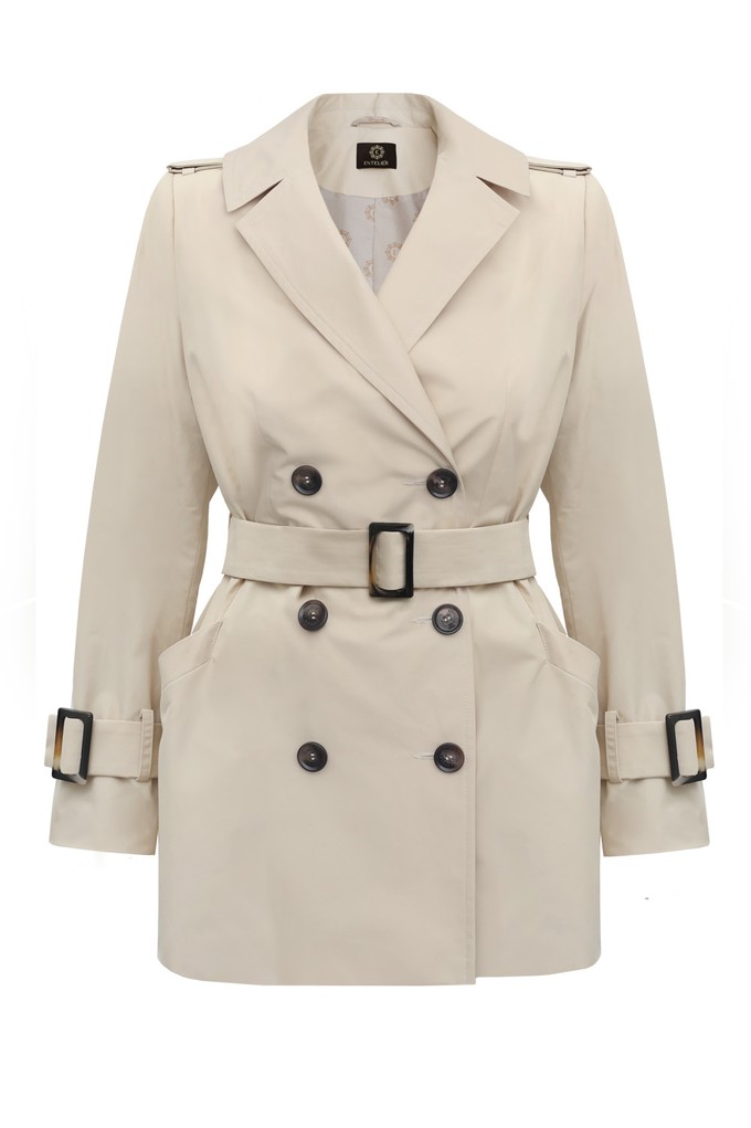 Short Light Beige Trench Coat from Urbankissed