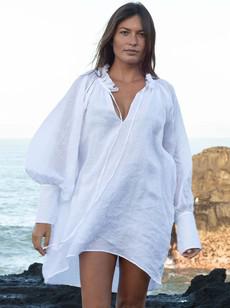 Oversized Dress Shirt White - Jules via Urbankissed