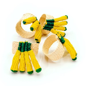 Napkin Rings Yellow - Corn (Set x 4) from Urbankissed