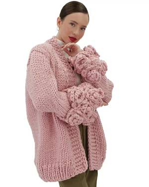 Floral Sleeves Cardigan - Pink from Urbankissed