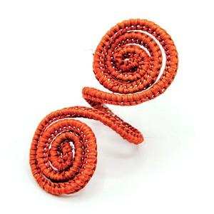 Napkin Rings Orange - Spiral (Set x 4) from Urbankissed