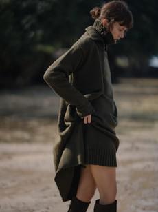 Iman Sweater Dress in Army Green via Urbankissed