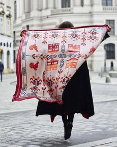 Silk Scarf Large - Red via Urbankissed