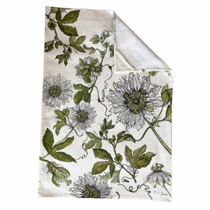 Floral Tea Towel Cotton - Passionfruit from Urbankissed