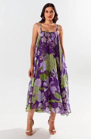 Floral Dress - Chiffon in Lilac from Urbankissed