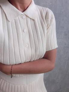 Gael Knit Shirt in Ivory via Urbankissed