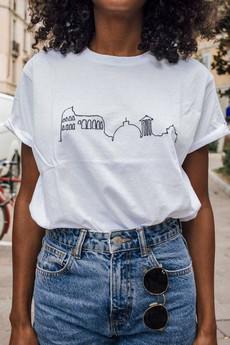 Embroidered Skyline - Rome | Organic Cotton T-shirts van Urbankissed