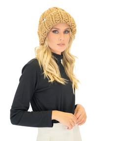 Ribbed Knit Beanie - Camel via Urbankissed