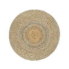 Woven Natural Straw Silver Round Placemats van Urbankissed