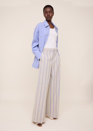 Striped linen trousers from Vanilia