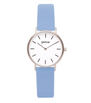 Silver & Sky Blue Watch | Petite from Votch