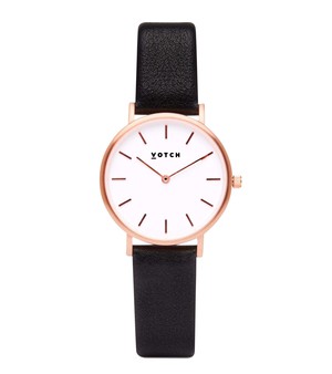 Rose Gold Bangle with Rose Gold & Black Petite Watch from Votch