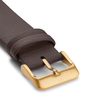 BROWN WITH BRUSHED GOLD BUCKLE | 20MM from Votch