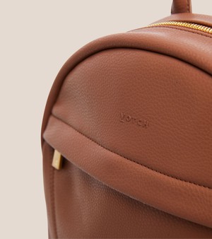Laurie Vegan Bio-Based Bamboo Leather Backpack in Brown from Votch