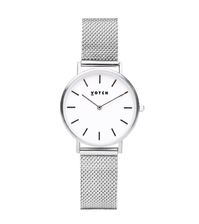 Silver & Silver Watch | Mesh Petite from Votch