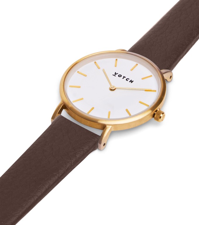 Gold & Brown Watch | Petite from Votch