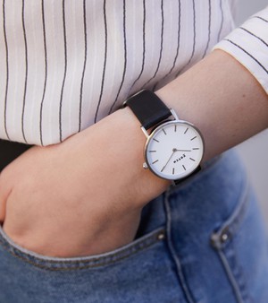 Silver & Black Watch | Petite from Votch