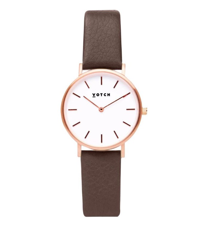 Rose Gold & Brown Watch | Petite from Votch