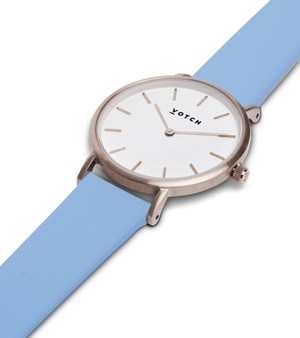 Silver & Sky Blue Watch | Petite from Votch