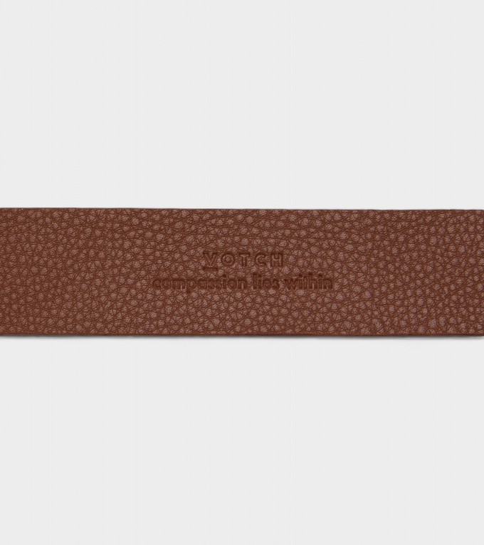 Daisy Vegan Bio-Based Bamboo Western belt in brown from Votch