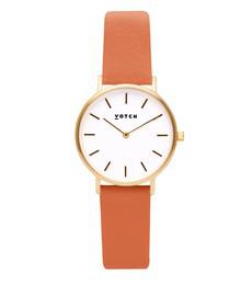 Gold & Burnt Orange Watch | Petite via Votch