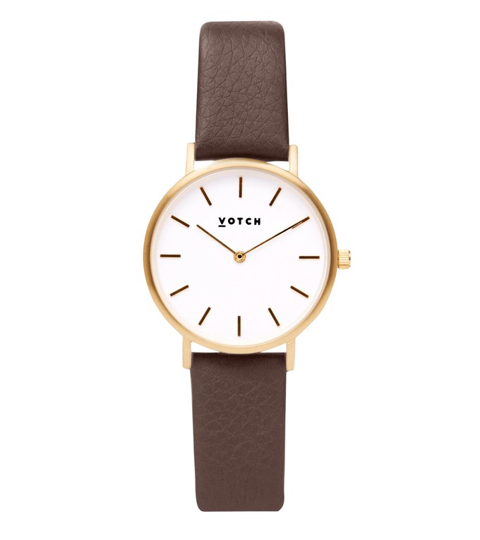 Gold & Brown Watch | Petite from Votch