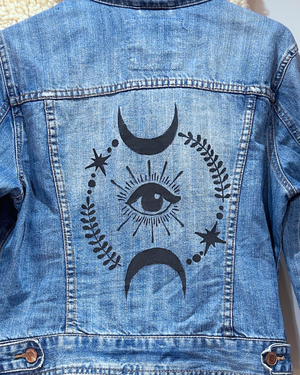 Upcycle Denim Jacket Handpainted from WANDERWOOD