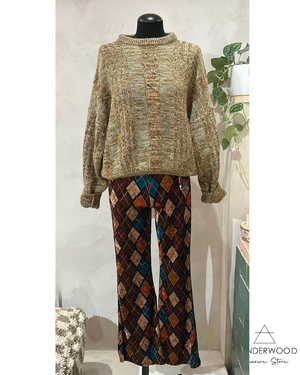 Pre-Loved Broek Flared Velvet from WANDERWOOD