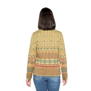 Jacquard pullover van bio-katoen, saffraan-motief from Waschbär