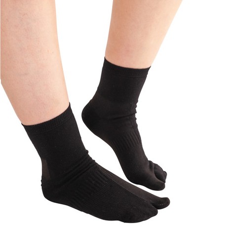 Hallux-sokken van bio-katoen, zwart from Waschbär