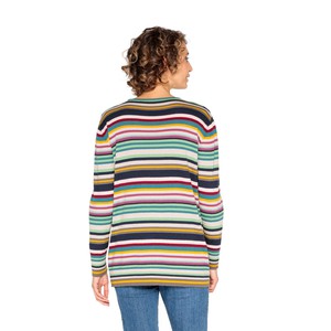 Ringelpullover aus Bio-Merinowolle und Bio-Baumwolle, jade geringelt from Waschbär