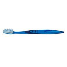 Tandenborstel met verwisselbare kop, soft, blauw via Waschbär