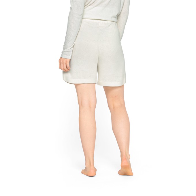 Seiden-Pyjamahose kurz aus reinem Bourretteseiden-Jersey, natur from Waschbär