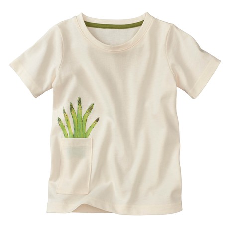 T-Shirt mit Gemüsedruck, Spargel from Waschbär
