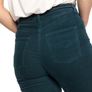 Corduroy broek PAULA van fijne rib van bio-katoen, petrol from Waschbär