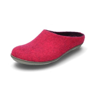 Wolvilten huisschoenen, fuchsia from Waschbär