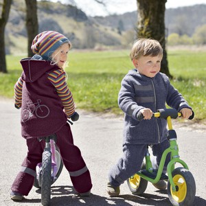 Walkbroek van bio-scheerwol en bio-katoen, smaragd from Waschbär