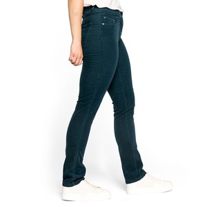 Corduroy broek PAULA van fijne rib van bio-katoen, petrol from Waschbär