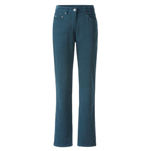 Corduroy broek PAULA van fijne rib van bio-katoen, petrol from Waschbär
