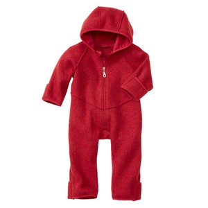 Wolwalk overall voor baby's van bio-scheerwol, rood from Waschbär