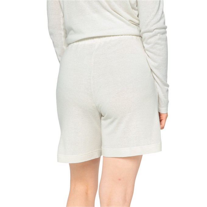Seiden-Pyjamahose kurz aus reinem Bourretteseiden-Jersey, natur from Waschbär