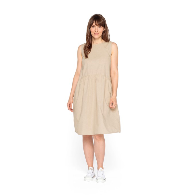 Ärmelloses Kleid aus reiner Bio-Baumwolle, naturweiß from Waschbär