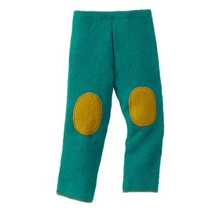 Broek van walkstof met patches, caribisch/saffraan from Waschbär