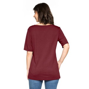 T-shirt uit lyocell en bio-katoen, robijn from Waschbär