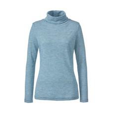 Gestreept colshirt van bio-scheerwol, petrol-gestreept van Waschbär